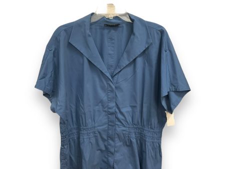 Top Short Sleeve By Lafayette 148 In Blue, Size: Xl Supply