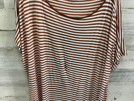 Top Short Sleeve By Michael Kors In Brown & White, Size: Xl Sale