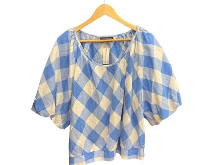 Top Short Sleeve By Lane Bryant In Blue & White, Size: 2x Online