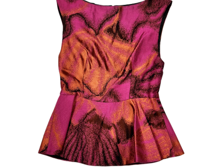 Top Sleeveless Designer By Alice + Olivia In Orange & Purple, Size: Xs Sale