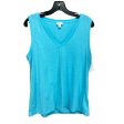 Vintage Slub Cotton V-neck Tank Top By J. Crew In Barcelona Blue, Size: L on Sale