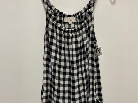 Top Sleeveless By Loft In Black & White, Size: S Discount