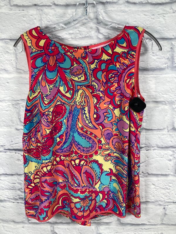 Top Sleeveless Designer By Lilly Pulitzer In Blue & Purple, Size: M Supply