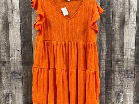 Tunic Short Sleeve By Ces Femme In Orange, Size: L Online Sale