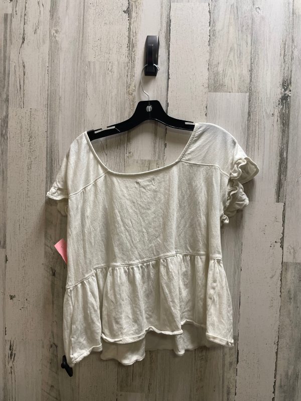 Top Short Sleeve By Madewell In White, Size: L Online now