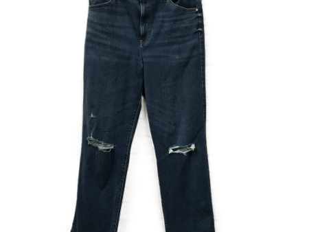 Jeans Straight By Express In Blue Denim, Size: 14 Online now