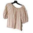 Top Short Sleeve By Universal Thread In Red & White, Size: Xs Hot on Sale