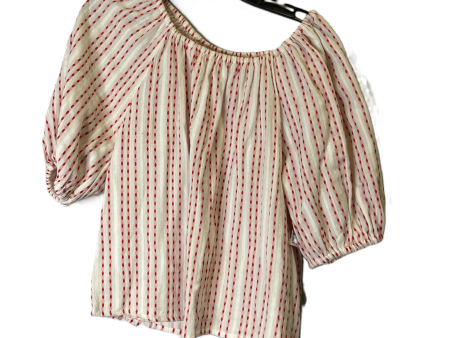 Top Short Sleeve By Universal Thread In Red & White, Size: Xs Hot on Sale