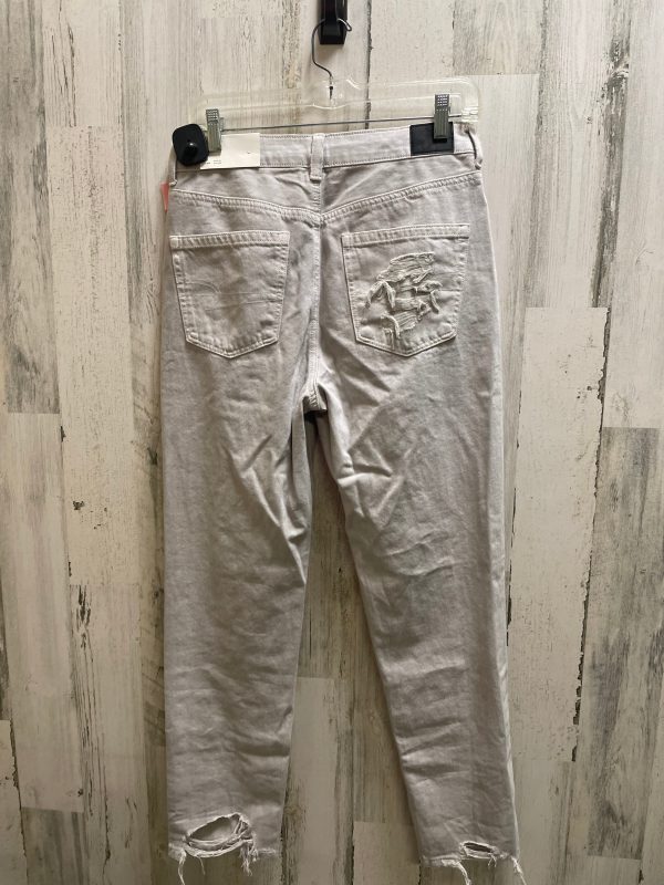 Jeans Straight By American Eagle In Grey Denim, Size: 6 For Discount