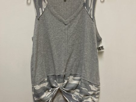 Top Sleeveless By Bke In Grey, Size: M Online now