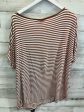 Top Short Sleeve By Michael Kors In Brown & White, Size: Xl Sale