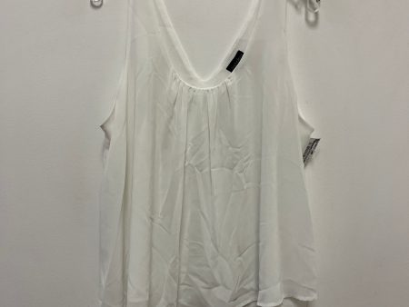 Top Sleeveless By Clothes Mentor In White, Size: 3x Online now