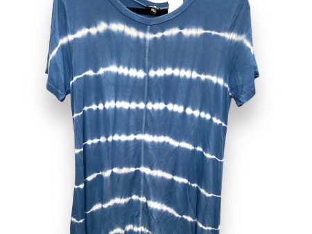 Top Short Sleeve By Cable And Gauge In Blue & White, Size: L For Discount