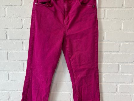 Pants Cropped By Loft In Pink Denim, Size: 2 Fashion