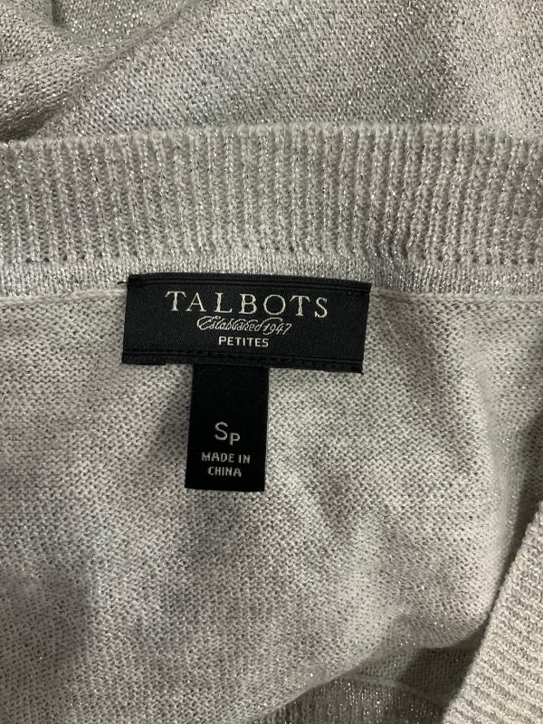 Sweater Cardigan By Talbots In Silver, Size: Petite   S Online now