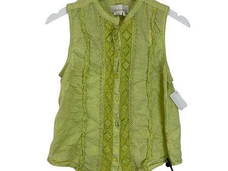 Top Sleeveless By Anthropologie In Green, Size: M For Cheap