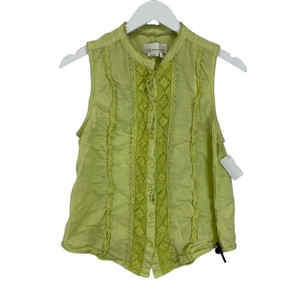 Top Sleeveless By Anthropologie In Green, Size: M For Cheap