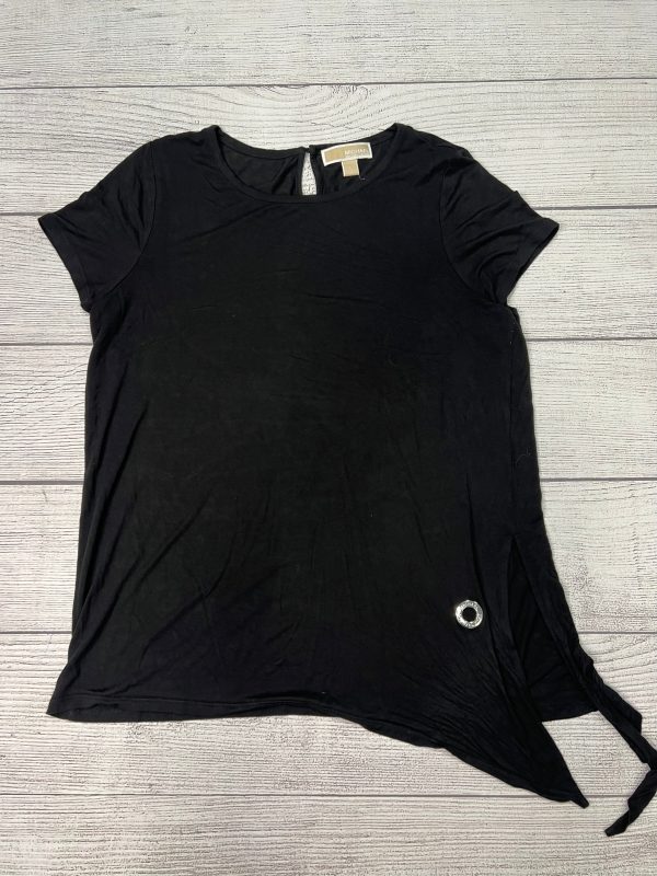 Top Short Sleeve By Michael By Michael Kors In Black, Size: L Online Sale