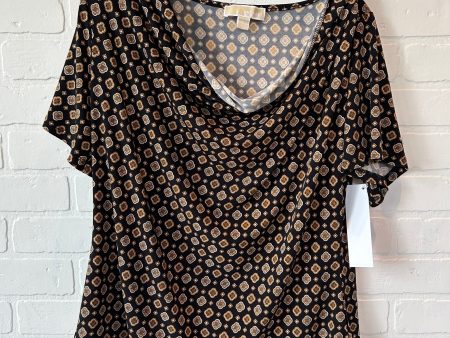 Top Short Sleeve Designer By Michael By Michael Kors In Black & Gold, Size: L Online