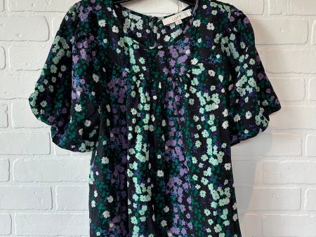 Top Short Sleeve By Loft In Black & Green, Size: S on Sale