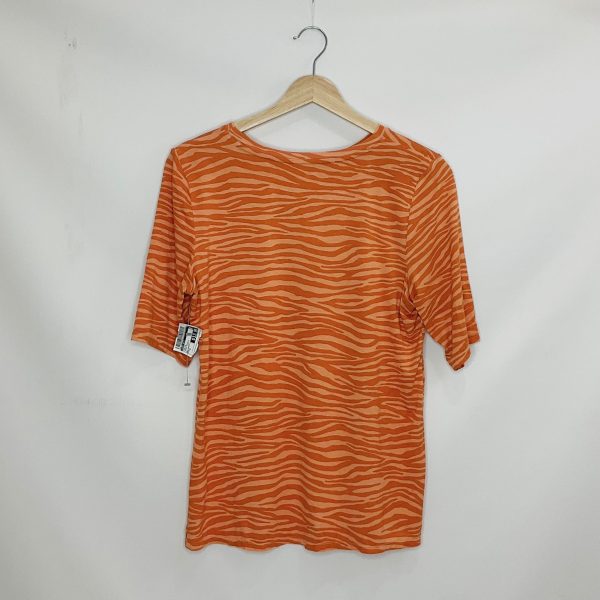 Top Short Sleeve By Nine West In Zebra Print, Size: S Online Hot Sale