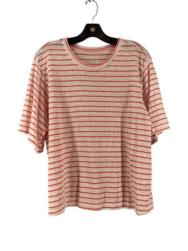 Top Short Sleeve By Universal Thread In Red & White, Size: Xxl Online Sale