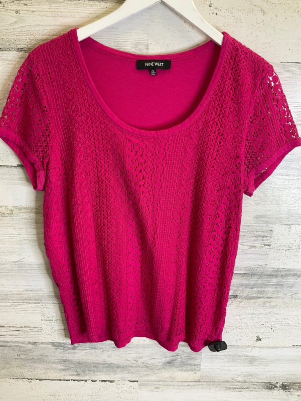 Top Short Sleeve By Nine West Apparel In Pink, Size: Xl Online