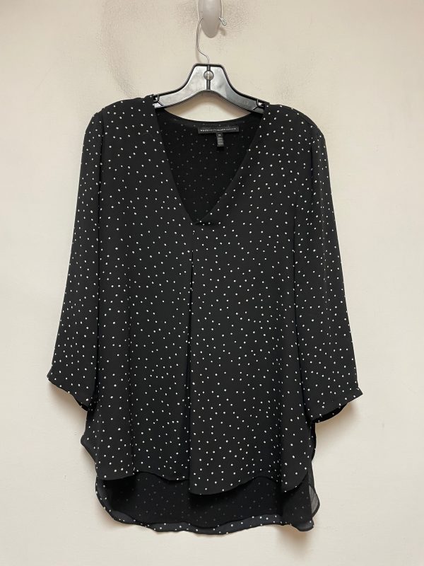 Top Short Sleeve By White House Black Market In Polkadot Pattern, Size: M Hot on Sale