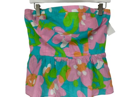 Top Sleeveless Designer By Lilly Pulitzer In Blue & Pink, Size: 8 For Discount