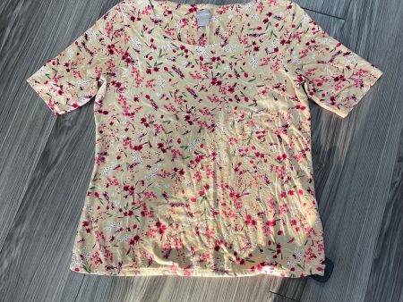 Top Short Sleeve By Chicos In Floral Print, Size: M For Cheap