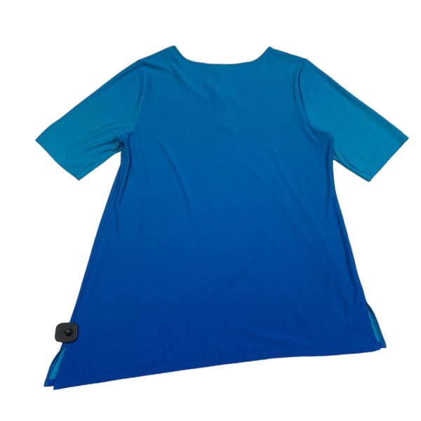 Top Short Sleeve By Christopher And Banks In Blue, Size: L For Sale