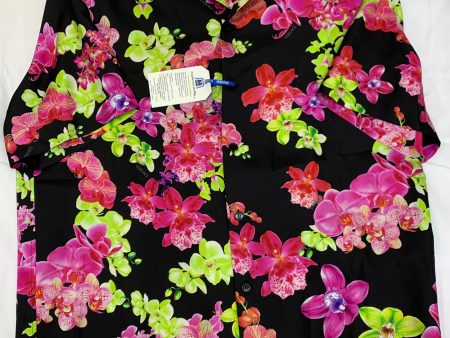 Top Short Sleeve By Versace In Floral Print, Size: Xl Supply