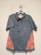 Top Short Sleeve By Easel In Blue Denim, Size: M Hot on Sale