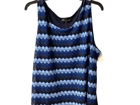 Top Sleeveless By Diane Gilman In Blue, Size: 2x on Sale