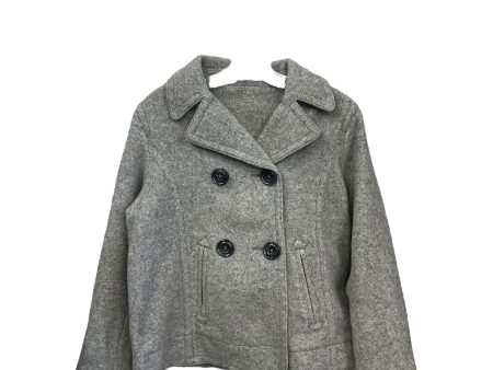 Coat Peacoat By Gap In Grey, Size: L Cheap