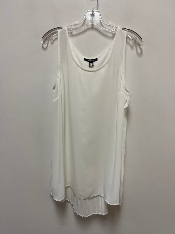 Top Sleeveless By Style And Company In White, Size: L Fashion