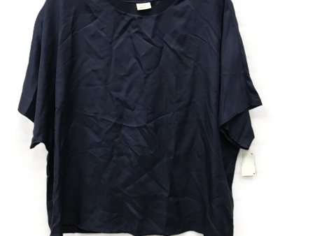 Top Short Sleeve By A New Day In Navy, Size: 1x For Cheap