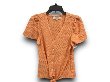 Top Short Sleeve By Loft In Orange, Size: Xs Online