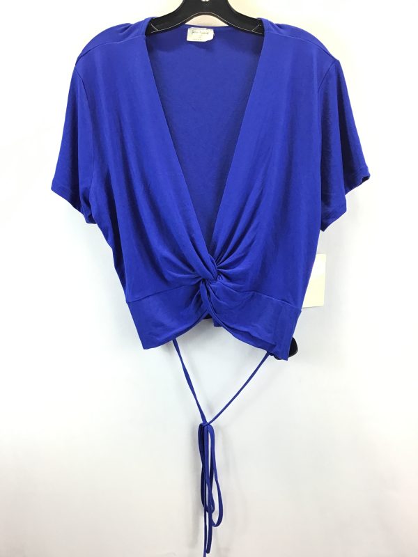 Top Short Sleeve By Free Kisses In Blue, Size: 3x Hot on Sale