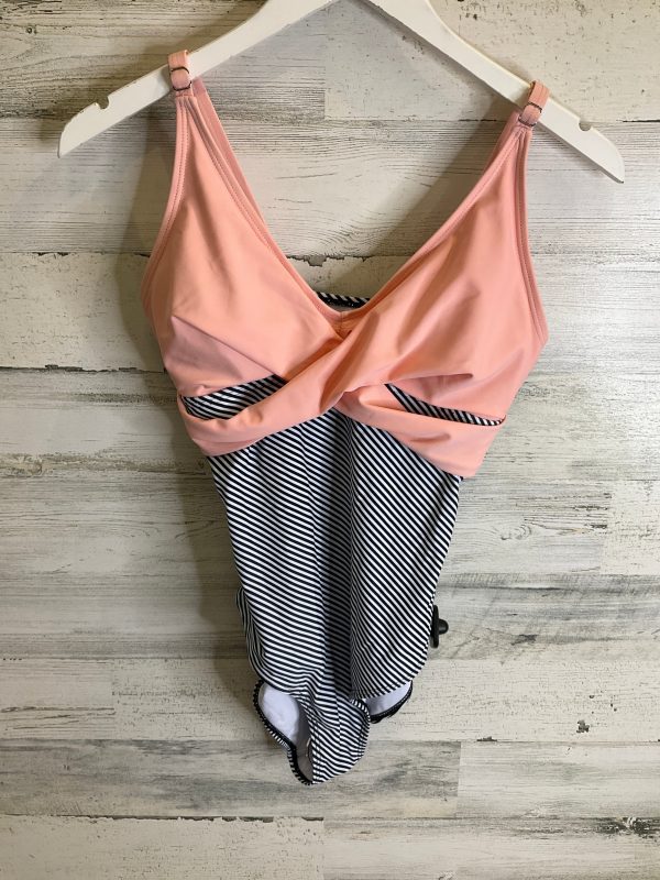 Swimsuit By Clothes Mentor In Black & Pink, Size: S For Cheap