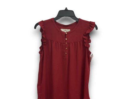 Top Sleeveless By Loft In Red, Size: S Discount