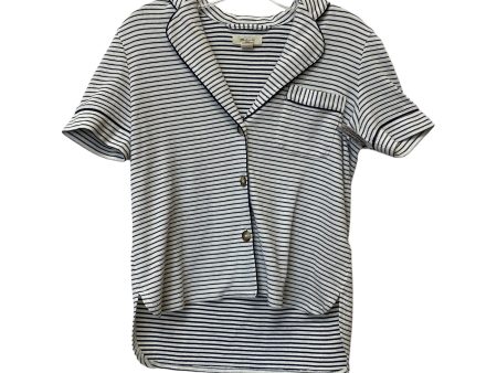 Striped Pattern Top Short Sleeve Madewell, Size Xxs For Cheap