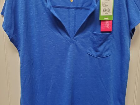 Top Short Sleeve Designer By Lilly Pulitzer In Blue, Size: Xs For Sale