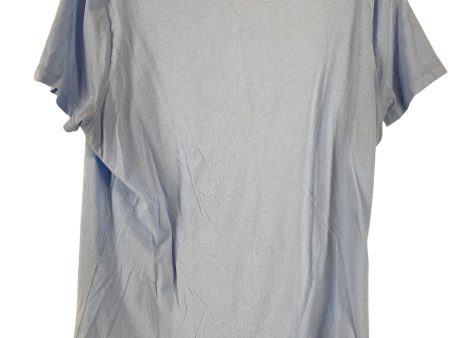 Blue Top Short Sleeve Basic A New Day, Size L For Cheap