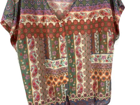 Multi-colored Top Short Sleeve Umgee, Size S Online Hot Sale