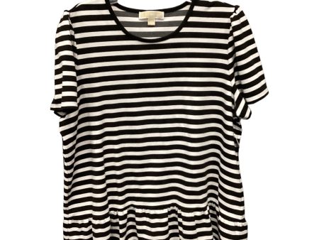 Top Short Sleeve By Michael By Michael Kors In Striped Pattern, Size: 2x Cheap