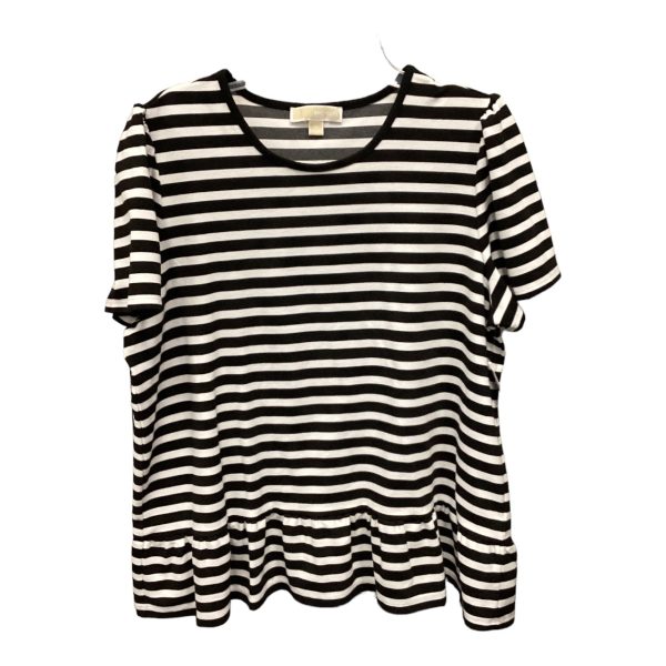 Top Short Sleeve By Michael By Michael Kors In Striped Pattern, Size: 2x Cheap