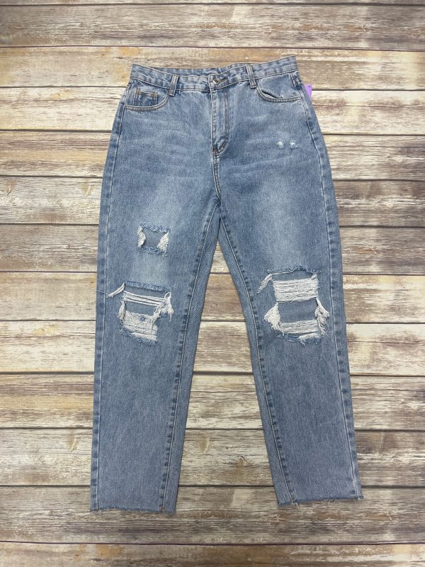 Jeans Boyfriend By Shein In Blue Denim, Size: L (8 10) Online Hot Sale