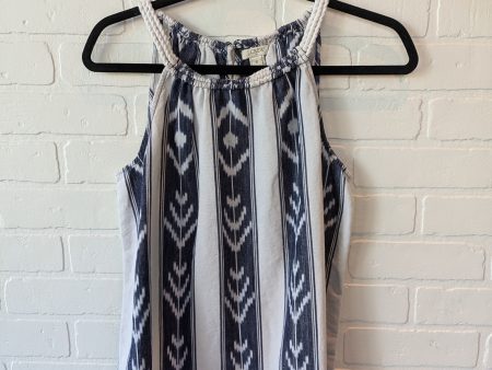 Top Sleeveless By J. Crew In Blue & Cream, Size: S Cheap