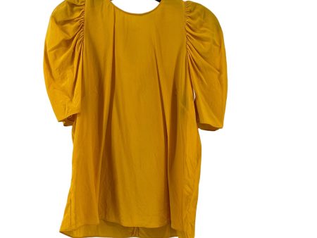 Yellow Blouse Short Sleeve Antonio Melani, Size M For Sale